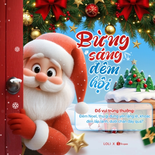 Mẫu thiết kế Bài post MXH vuông Bừng sáng đêm hội 1770453188