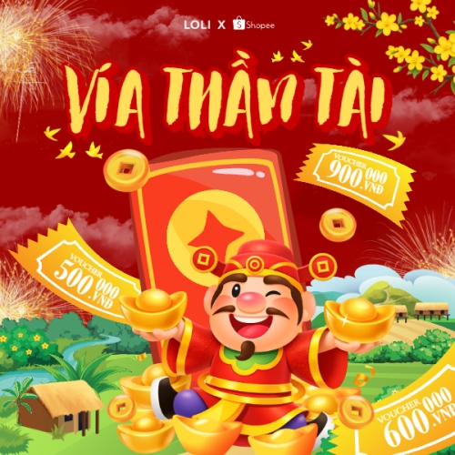 Mẫu thiết kế Bài post MXH vuông Vía thần tài 1772047077