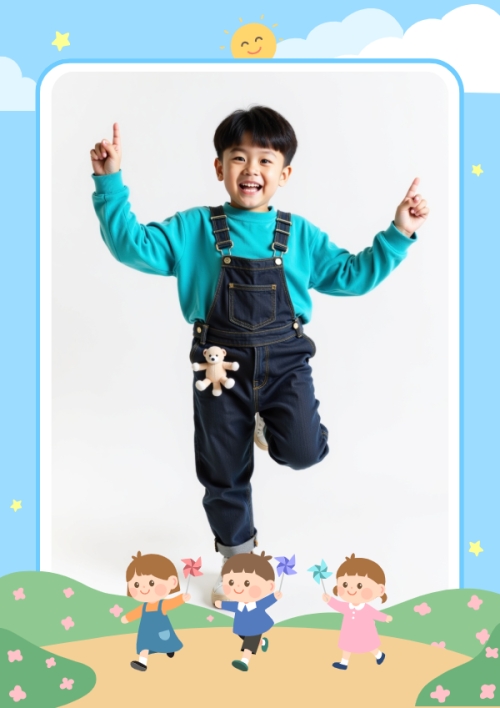 Mẫu thiết kế Khung ảnh (dọc) Em bé, baby, trẻ em, kids, dễ thương, cute, sinh nhật, birthday 1770439113
