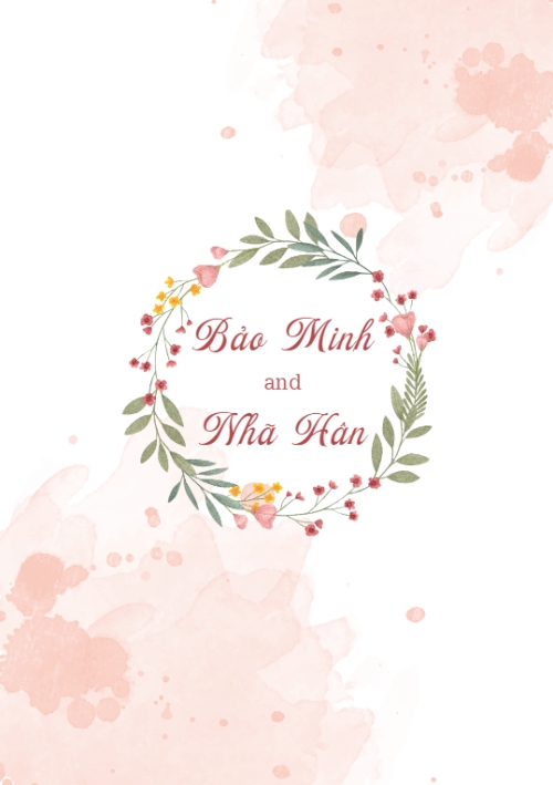 Mẫu thiết kế Ruột thiệp cưới Thiệp cưới hoa màu nước 1770432896