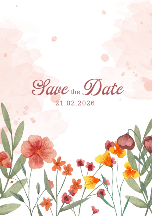 Mẫu thiết kế Ruột thiệp cưới Thiệp cưới hoa màu nước 1770432896