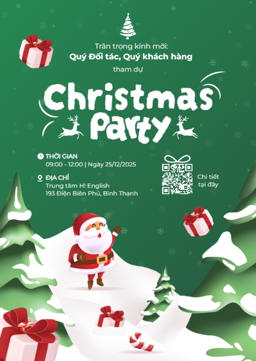 Mẫu thiết kế Thư mời Christmas Party 1770454008