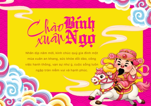 Mẫu thiết kế Thiệp chúc mừng Chào xuân bính ngọ 1770447021