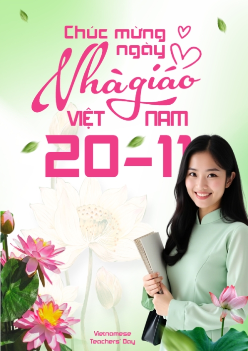 Mẫu thiết kế Poster chuẩn Mừng ngày nhà giáo 1770453238