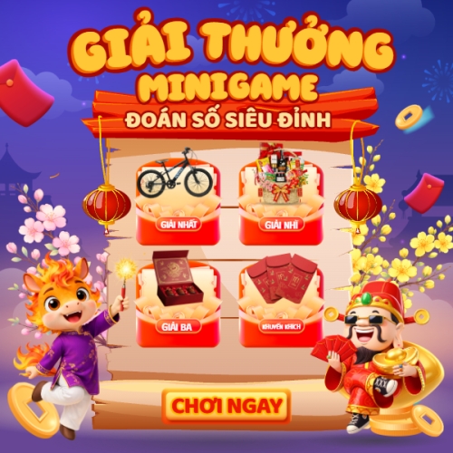 Mẫu thiết kế Bài post MXH vuông Giải thưởng minigame đoán số siêu đỉnh 1770447137