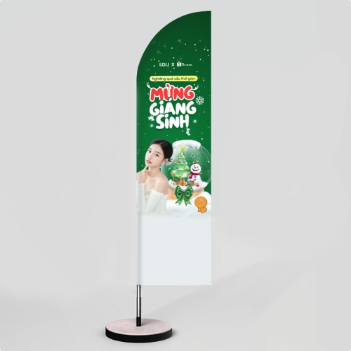 Mẫu thiết kế Cờ phướn Nghiêng quả cầu thời gian mừng giáng sinh 1770459558