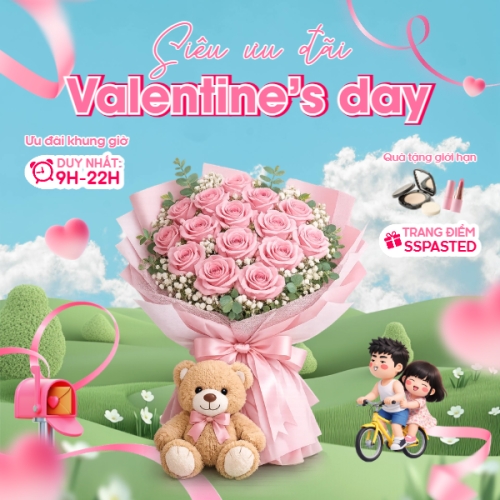 Mẫu thiết kế Bài post MXH vuông Siêu ưu đãi valentine's day 1770460425