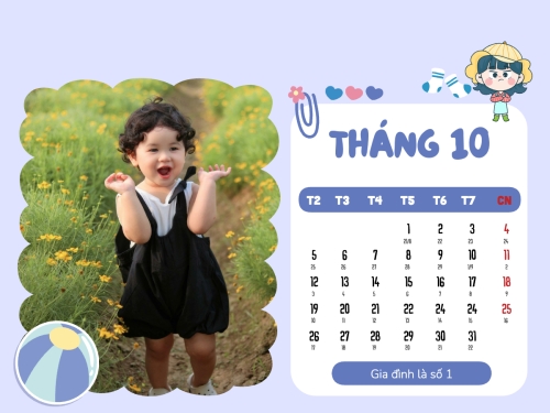 Mẫu thiết kế Lịch để bàn Gia đình và em bé 1770453121