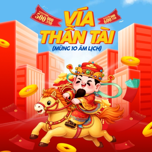 Mẫu thiết kế Bài post MXH vuông Vía thần tài 1772047077