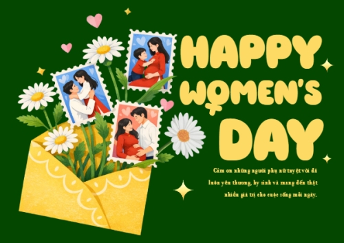 Mẫu thiết kế Thiệp chúc mừng Happy women's day 1772034011