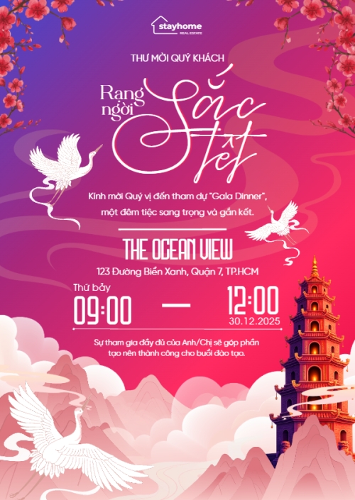 Mẫu thiết kế Thư mời Thư mời rạng ngời sắc tết 1770453436