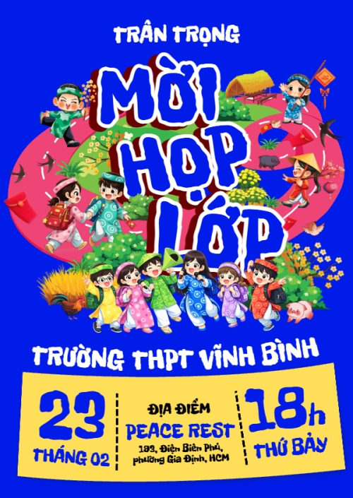 Mẫu thiết kế Thư mời Thư mời họp lớp 1770446973