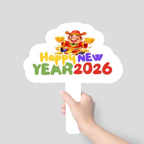 Mẫu thiết kế Hashtag cầm tay Happy new year 2026 1770453187