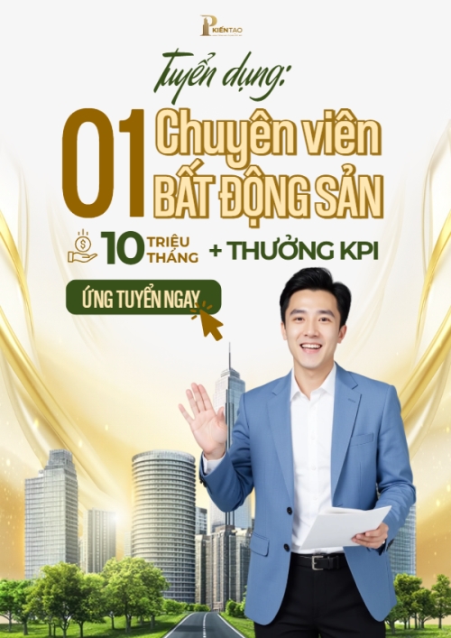 Mẫu thiết kế Poster chuẩn Tuyển dụng chuyên viên bất động sản 1770453238