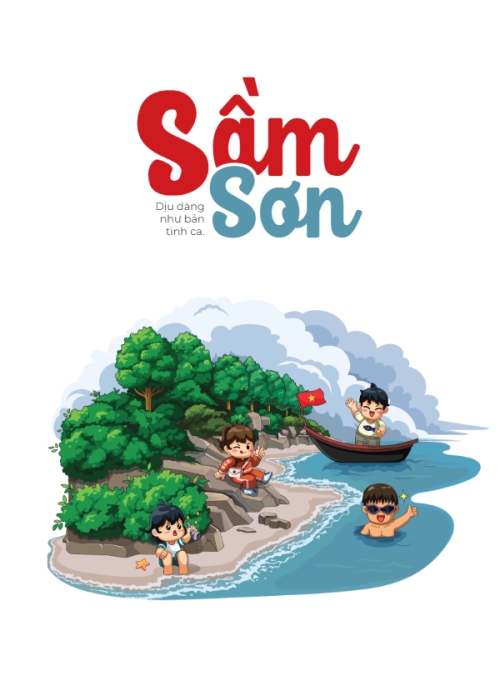 Mẫu thiết kế Sổ tay Sầm Sơn, Thanh Hóa, Việt Nam, địa danh, truyền thống, traditional, đơn giản, du lịch, travel 1770459657