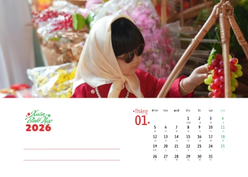 Mẫu thiết kế Lịch để bàn Tết, Xuân, Bính Ngọ, năm 2026, 2026, hiện đại, sang trọng, modern 1770453407