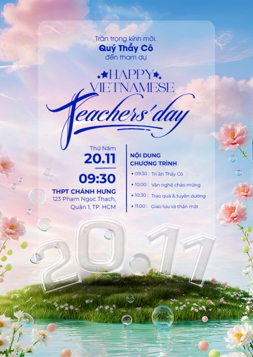 Mẫu thiết kế Thư mời Happy Vietnamese Teacher's day 1770460241
