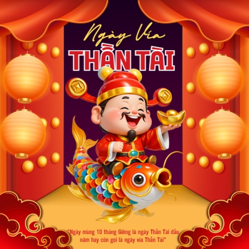 Mẫu thiết kế Bài post MXH vuông Vía thần tài 1772047077