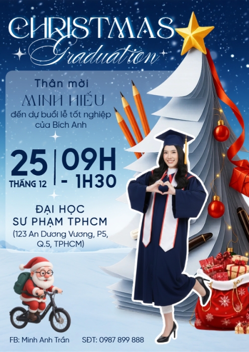 Mẫu thiết kế Thư mời Christmas & graduation 1770453122