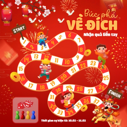 Mẫu thiết kế Bài post MXH vuông Bức phá về đích 1770464961