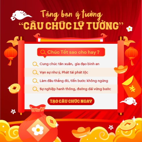 Mẫu thiết kế Bài post MXH vuông Tặng bạn ý tưởng câu chúc lý tưởng 1770464961