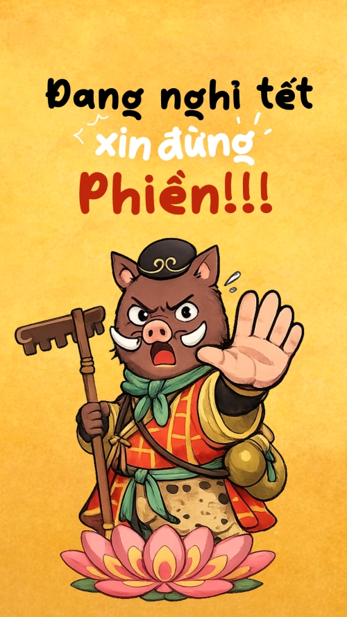 Mẫu thiết kế Hình nền điện thoại Đang nghỉ tết, xin đừng phiền 1770447017