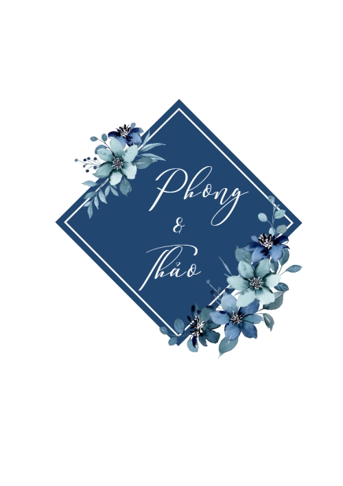 Mẫu thiết kế Ruột thiệp cưới Thiệp cưới Hoa xanh 1770432817