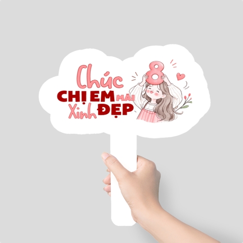 Mẫu thiết kế Hashtag cầm tay Chúc Chị em mãi xinh đẹp 1772238856