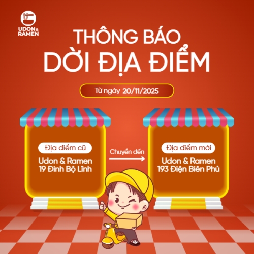 Mẫu thiết kế Bài post MXH vuông Thông báo dời địa điểm 1770453434