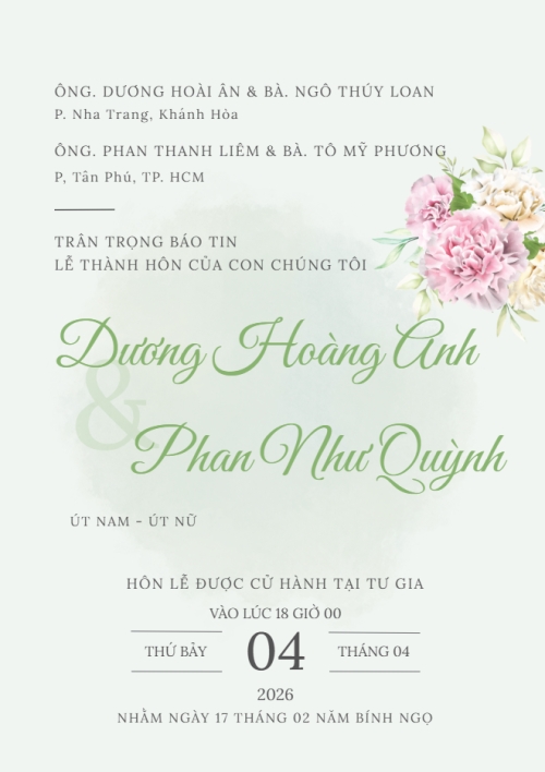 Mẫu thiết kế Ruột thiệp cưới Thiệp cưới Hương hoa 1774423422