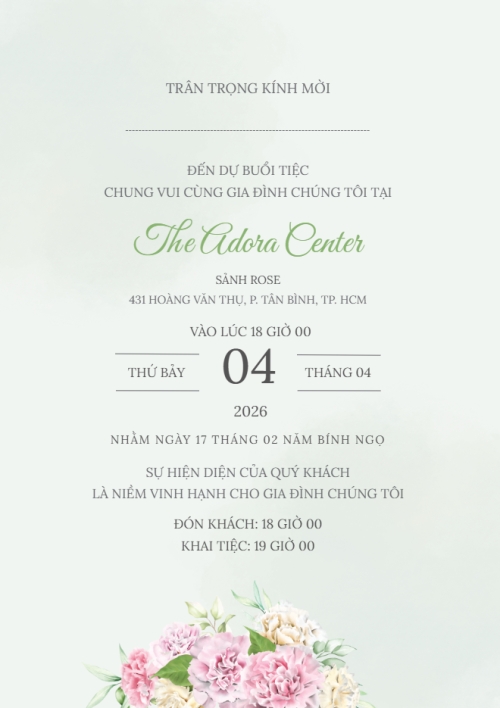 Mẫu thiết kế Ruột thiệp cưới Thiệp cưới Hương hoa 1774601507