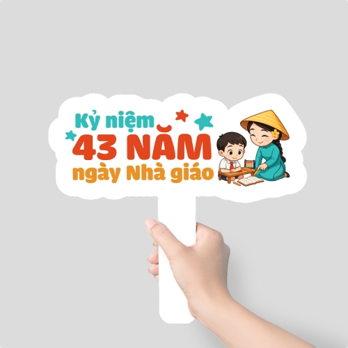 Mẫu thiết kế Hashtag cầm tay Kỷ niệm 43 năm ngày nhà giáo 1773671342