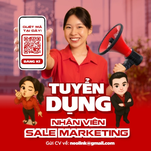Mẫu thiết kế Bài post MXH vuông Tuyển dụng sale marketing 1773671149