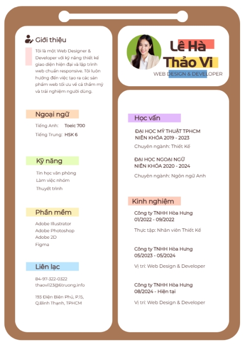 Mẫu thiết kế Hồ sơ xin việc Hồ sơ xin việc Web Designer & Developer 1773670049