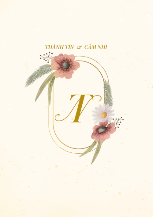Mẫu thiết kế Ruột thiệp cưới Thiệp cưới Hoa trong nắng 1774601503