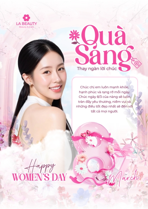 Mẫu thiết kế Poster chuẩn Quà sang thay ngàn lời chúc 8/3 1774524632