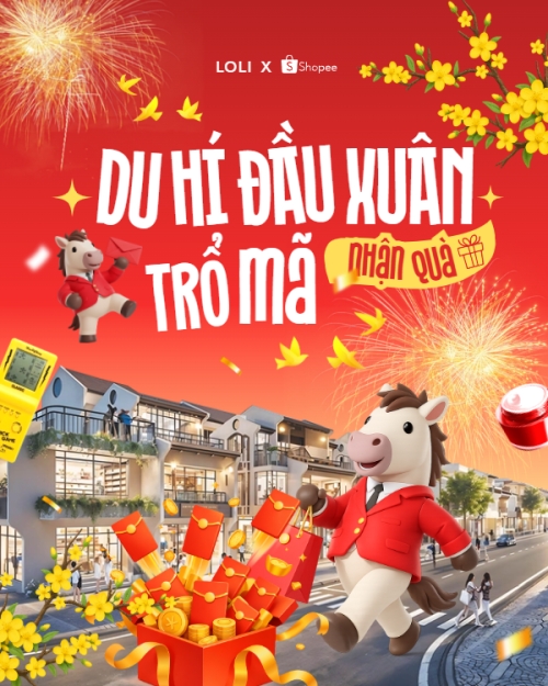 Mẫu thiết kế Bài post MXH dọc Du hí đầu xuân nhận quà trổ mã 1772619597