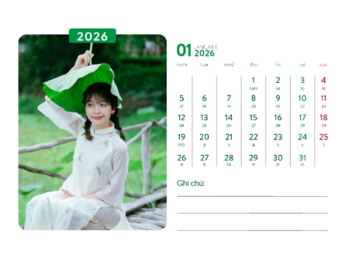 Mẫu thiết kế Lịch để bàn Xuân Bính Ngọ 2026 1774519451