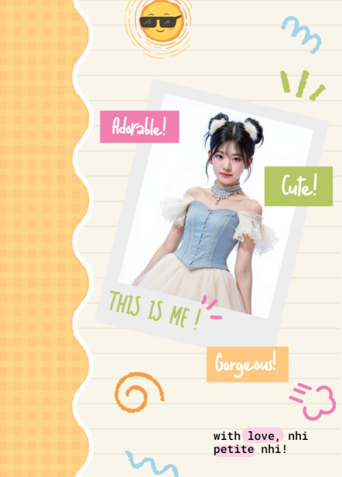 Mẫu thiết kế Sổ tay Cô gái, girl, sinh viên, học sinh, Students, cá nhân, personal style, cute, dễ thương, hoạt hình 1774519541