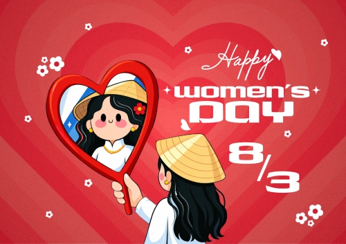 Mẫu thiết kế Thiệp chúc mừng Happy Women's Day 8/3 1773124179