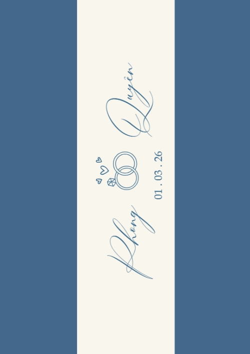 Mẫu thiết kế Ruột thiệp cưới Thiệp cưới Navy classic 1774601260