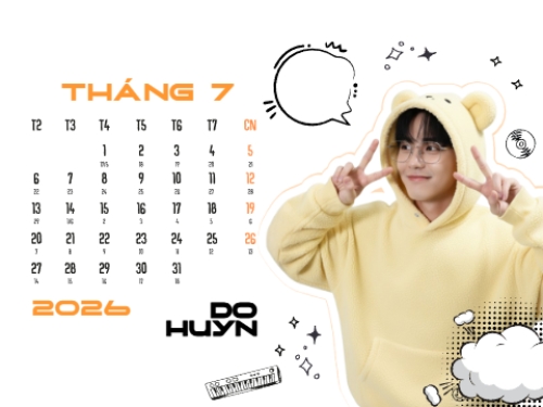 Mẫu thiết kế Lịch để bàn Thần tượng âm nhạc 1773226544