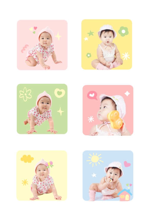Mẫu thiết kế Nhãn Sticker - Sticker Sheets Em bé dễ thương 1773676907