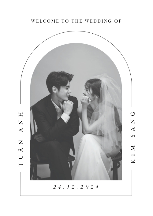 Mẫu thiết kế Khung ảnh (dọc) Bảng cổng cưới, đơn giản, hiện đại, đơn giản 1774506194