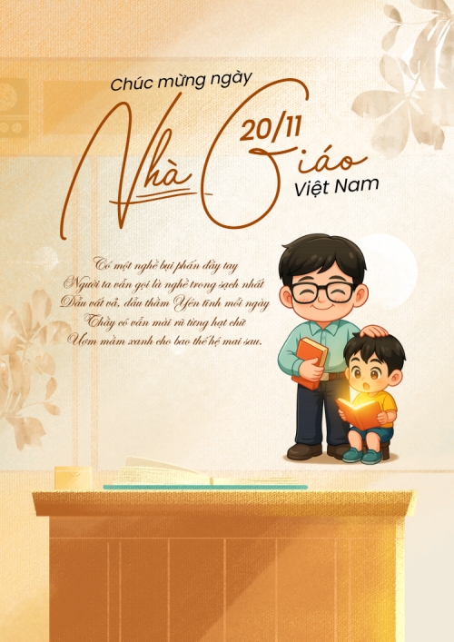 Mẫu thiết kế Poster chuẩn Chúc mừng Ngày Nhà Giáo Việt Nam 20/11 1773162246