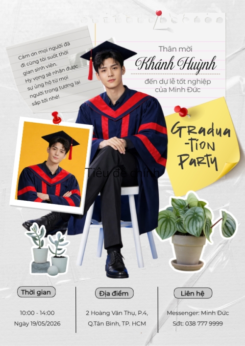 Mẫu thiết kế Thư mời Thư mời tốt nghiệp 1772641503