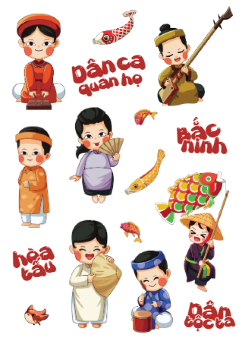 Mẫu thiết kế Nhãn Sticker - Sticker Sheets Việt Nam, truyền thống, Vietnamese, traditional 1773671149