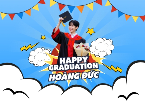 Mẫu thiết kế Thiệp chúc mừng Tốt nghiệp, kỉ yếu, Graduation, yearbook, dễ thương, cute, chibi, hoạt hình, cartoon, superman 1773467959