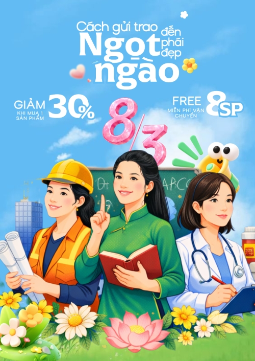 Mẫu thiết kế Poster chuẩn Cách gửi ngọt ngào đến phái đẹp 1772587541