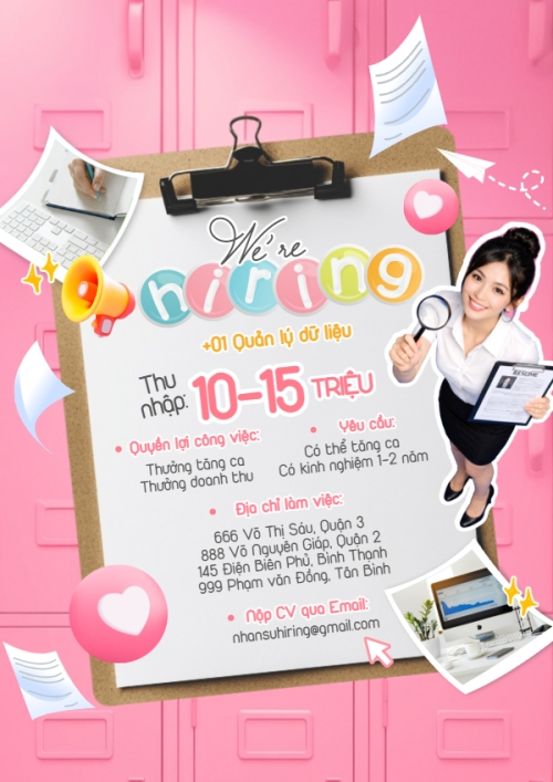 Mẫu thiết kế Poster chuẩn We're hiring 1773162246